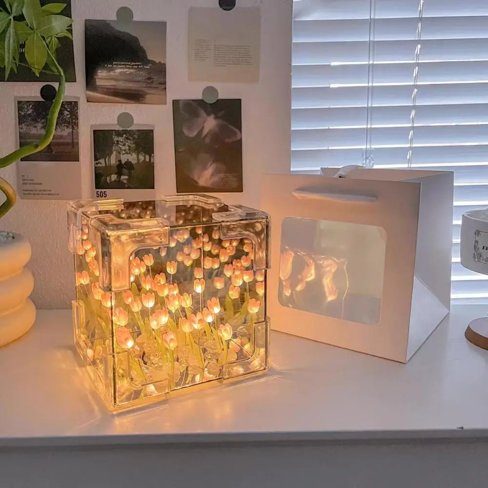 Cubo de Tulipanes infinitos+ENVIO GRATIS