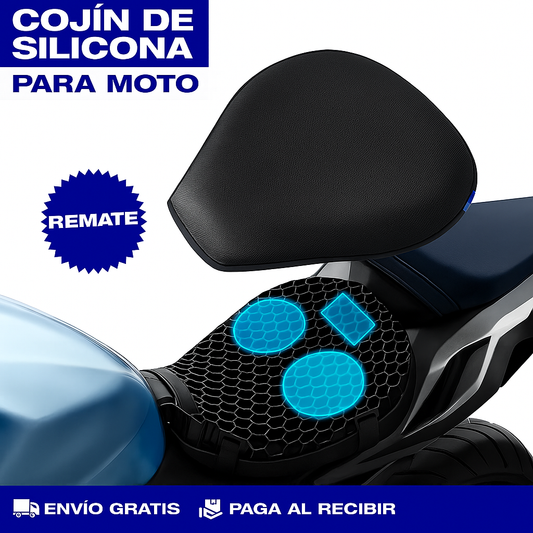 cojin de silicona para moto